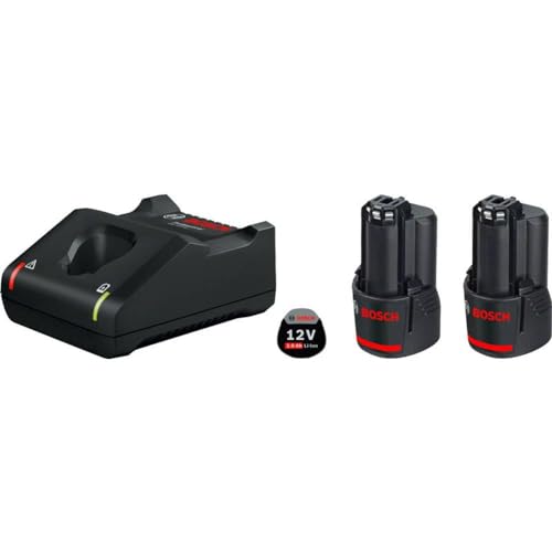 Bosch Professional 12V System Akku Starter-Set: GBA 12V 2x 2.0Ah Akku + Ladegerät GAL 12V-40 von Bosch Professional