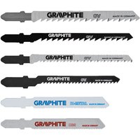 Graphite - Stichsägeblätter - set ( 4x Holz , 1x Metall , 1x Universal ) 6 Stück von GRAPHITE