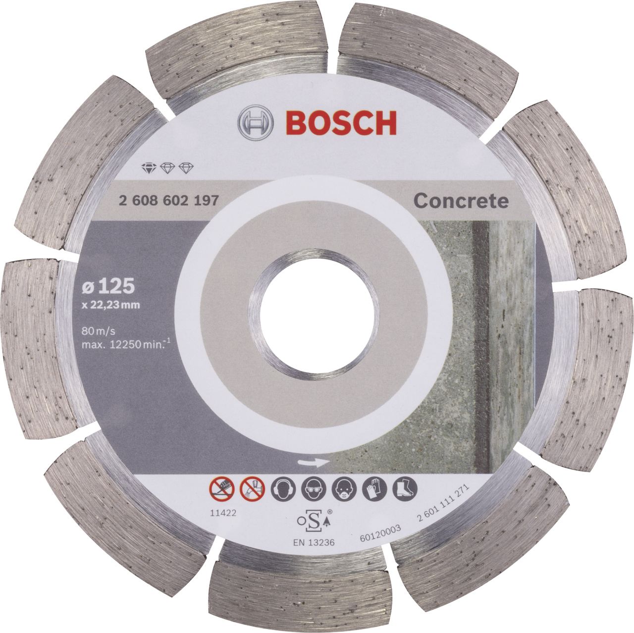 Bosch Trennscheibe 125 x 22,23 mm Diamant Beton Standard Concret von Bosch