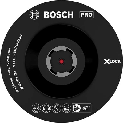 X-LOCK Stützteller, 125 mm, Klettverschluss (2608601722) von Bosch