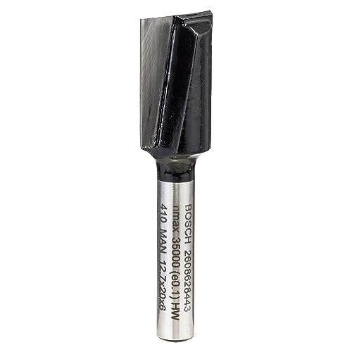 Bosch 1x PRO Nutfräser, gerade, zweischneidig (für Weichholz, Hartholz, Ø 12,7 mm, Professional Zubehör Handfräse, Kantenfräse) von Bosch Professional