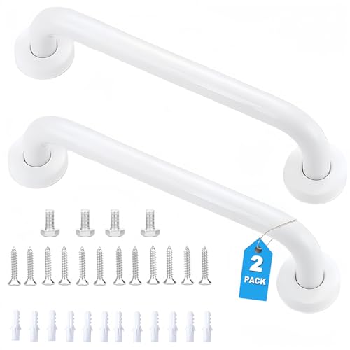 Bosdontek 2 Stück Haltegriffe Für Senioren - Rutschfester Badezimmer Haltegriff, Edelstahl WC Haltestange Dusch Griff Badewannen Sicherer Griff für Schwangere Senioren - Stabile Wandmontage, 30cm von Bosdontek
