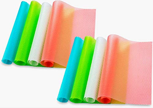 Bosdontek Antibakterielle Kühlschrankmatten Matten entziehen Feuchtigkeit und Gerüch rutschfest,abwaschbar und zuschneidbar Kühlschrank Matte 30 x 45 cm (8PCS) von Bosdontek