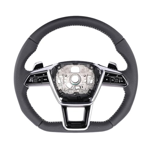Boshu daili Store Wildleder-Lenkrad, kompatibel mit Audi A6 C8 A7, perforiertes Wildleder-Multifunktionslenkrad mit Paddeln (Color : 5) von Boshu