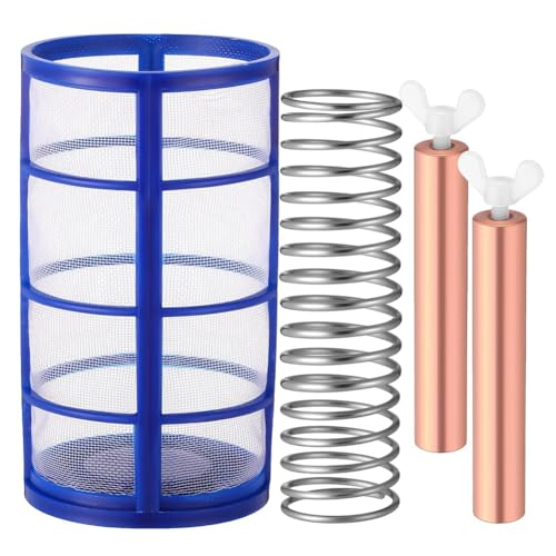 Bosiyrggrl 6-Teiliges Kupferanodisierte Ersatzkit Enthält Kupferanoden, Korbfilter, Federn und Schrauben für Solarpool-Ionisatoren Bosiyrggrl 6-Teiliges Kupferanodisierte Ersatzkit Enthält Kupferanoden, Korbfilter, Federn und Schrauben für Solarpool-Ionisatoren von Bosiyrggrl