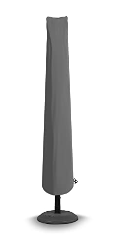 Bosmere Allwetter-Sonnenschirmhülle mit Reißverschluss, extra groß, 100 % wasserdicht und atmungsaktiv, UV-geschützt, strapazierfähiges 600D-Oxford-Gewebe, L190 C96 cm, 7A060GY von Bosmere