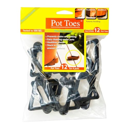 Plantstand PT-12BLHT Pot Toes, schwarz, 12 Stück von Bosmere