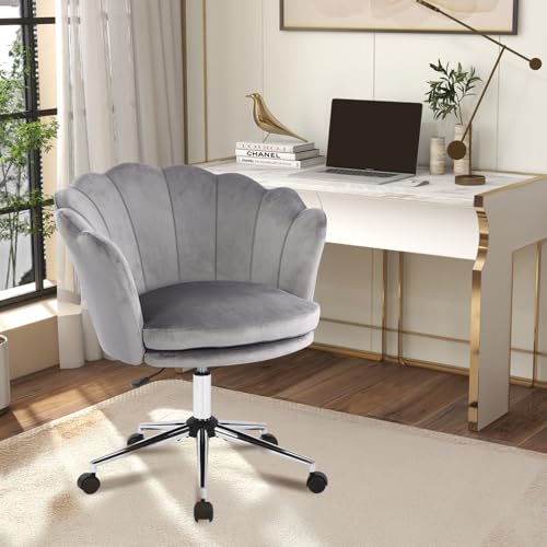 Bosmiller Bürostuhl Ergonomisch,Schreibtischstuhl 150kg aus Samt für Homeoffice,Verstellbarer Drehstuhl,moderner und doppelter Polsterung Schminktisch Stuhl für Schlafzimmer/Büro Bosmiller Bürostuhl Ergonomisch,Schreibtischstuhl 150kg aus Samt für Homeoffice,Verstellbarer Drehstuhl,moderner und doppelter Polsterung Schminktisch Stuhl für Schlafzimmer/Büro von Bosmiller