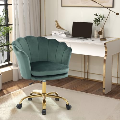 Bosmiller Bürostuhl Ergonomisch,Schreibtischstuhl 150kg aus Samt für Homeoffice,Verstellbarer Drehstuhl,moderner und doppelter Polsterung Schminktisch Stuhl für Schlafzimmer/Büro Bosmiller Bürostuhl Ergonomisch,Schreibtischstuhl 150kg aus Samt für Homeoffice,Verstellbarer Drehstuhl,moderner und doppelter Polsterung Schminktisch Stuhl für Schlafzimmer/Büro von Bosmiller