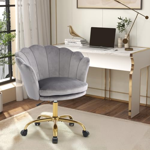 Bosmiller Bürostuhl Ergonomisch,Schreibtischstuhl 150kg aus Samt für Homeoffice,Verstellbarer Drehstuhl,moderner und doppelter Polsterung Schminktisch Stuhl für Schlafzimmer/Büro Bosmiller Bürostuhl Ergonomisch,Schreibtischstuhl 150kg aus Samt für Homeoffice,Verstellbarer Drehstuhl,moderner und doppelter Polsterung Schminktisch Stuhl für Schlafzimmer/Büro von Bosmiller