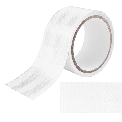 Bosmsaslad Reflektierendes Klebeband, Weiß 5 cm x 10 m Wasserdicht Reflektorband, Reflektorband Selbstklebend, Warnband Sicherheitsband, Conspicuous Warning Tape, Hohe Intensität Reflektorbänder Bosmsaslad Reflektierendes Klebeband, Weiß 5 cm x 10 m Wasserdicht Reflektorband, Reflektorband Selbstklebend, Warnband Sicherheitsband, Conspicuous Warning Tape, Hohe Intensität Reflektorbänder von Bosmsaslad