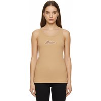 BOSS ORANGE Ripptanktop "Ematite Stonebadge Premium Damenmode" mit aufgesticktem Logo, glitzernd BOSS ORANGE Ripptanktop "Ematite Stonebadge Premium Damenmode" mit aufgesticktem Logo, glitzernd von Boss Orange