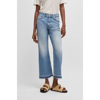 BOSS ORANGE Schlagjeans "Soft Kick Flare High Rise Premium Damenmode", (BOSS ORANGE DENIM), in cropped Form von Boss Orange
