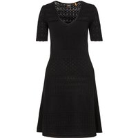 BOSS ORANGE Strickkleid "Fuart Premium Damenmode", mit BOSS Logo-Charm von Boss Orange