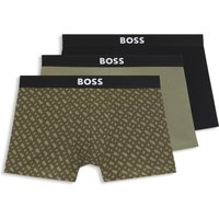 BOSS Boxershorts "Trunk 3P BOSS ONE D", (3 St.), mittlere Bundhöhe, 1x gemustert, 2x unifarben von Boss