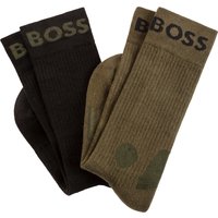 BOSS Freizeitsocken "2P RS Sport", (Packung, 2 Paar, 2er Pack), mit großem BOSS Logo-Schriftzug am Bund von Boss