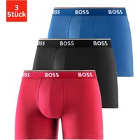 BOSS Langer Boxer "Boxer Brief 3P", (Packung, 3er-Pack), mit farblich passendem Webbund von Boss