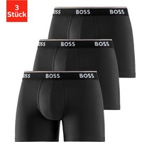 BOSS Langer Boxer "Boxer Brief 3P", (Packung, 3er-Pack), mit farblich passendem Webbund von Boss