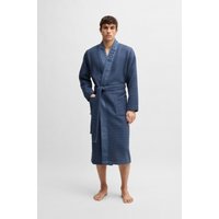BOSS Morgenmantel "Waffle Kimono", mit großem BOSS Logo aus Velours von Boss