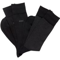 BOSS Socken "2P Houndstooth MC", (Packung, 2 Paar, 2er Pack), mit eingesticktem Markenlogo von Boss