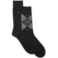BOSS Socken "2P RS Argyle CC", (Packung, 2 Paar, 2er Pack), mit BOSS Schriftzug von Boss