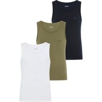 BOSS Tanktop "3P RibClassic BOSS ONE x David Beckham", Ton in Ton Stickerei auf der Brust BOSS Tanktop "3P RibClassic BOSS ONE x David Beckham", Ton in Ton Stickerei auf der Brust von Boss