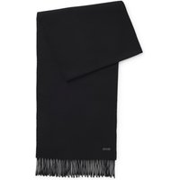 BOSS Wollschal "Naster 35*180" mit gedrehten Fransen 100% Wolle Lederlabel Premium Quality von Boss