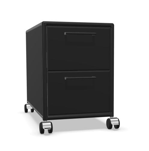Bosse Design Rollcontainer 3/6 - Höhe: 52,4 cm-Black Edition von Bosse Design