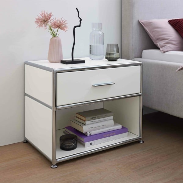 BOSSE SOLUTIONS Nachttisch | Weiß | Schublade von Bosse