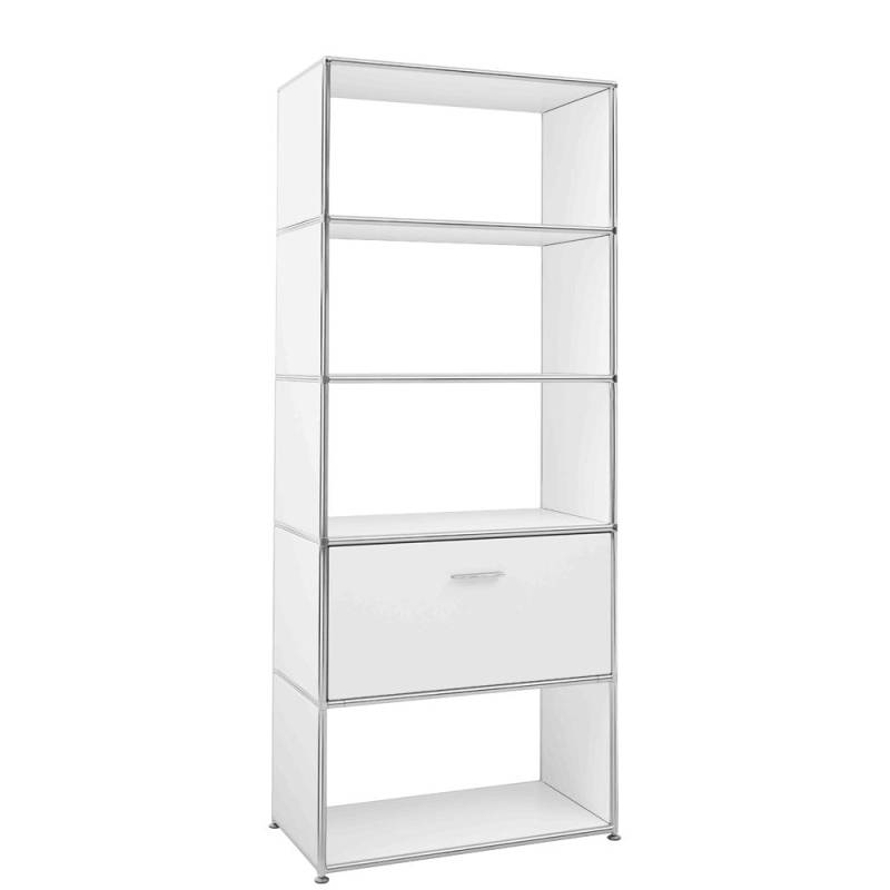 BOSSE SOLUTIONS Regal Schrank | Weiß Chrom | 1 Klappe |  Jetzt auf Rechnung kaufen von Bosse