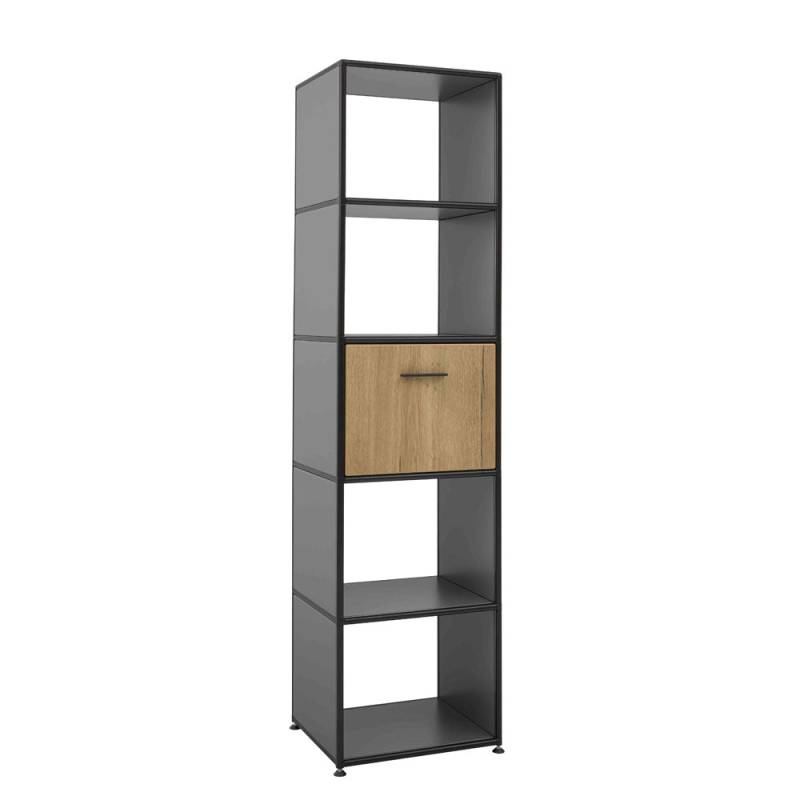 BOSSE SOLUTIONS Schrank Regal | Basaltgrau | Eiche Halifax | Black Edition | Jetzt auf Rechnung kaufen von Bosse