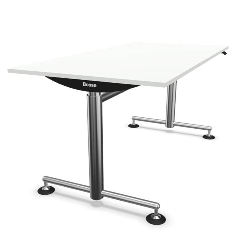 Bosse Modul Space M1 höhenverstellbarer Schreibtisch 72 - 136,5 cm - Melamin & Furnier Platte von Bosse