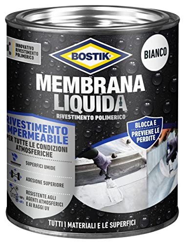 Bostik Flüssige Membran Polymerbeschichtung elastisch Weiß Zinn 1 kg von Bostik