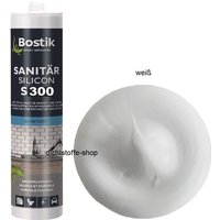 Bostik S300 Sanitärsilicon 300ml Kartusche 1K Sanitär Silikon Fugen Dichtstoff Weiß von Bostik