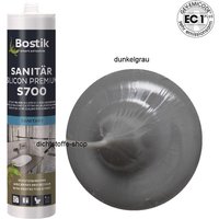 S700 Sanitärsilicon Premium 300ml Kartusche 1K Silikon Fugen Dichtstoff Dunkelgrau - Bostik von Bostik