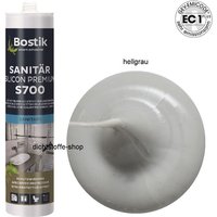 Bostik - S700 Sanitärsilicon Premium 300ml Kartusche 1K Silikon Fugen Dichtstoff Hellgrau von Bostik