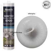 S700 Sanitärsilicon Premium 300ml Kartusche 1K Silikon Fugen Dichtstoff Silbergrau - Bostik von Bostik