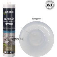 S700 Sanitärsilicon Premium 300ml Kartusche 1K Silikon Fugen Dichtstoff Transparent - Bostik von Bostik