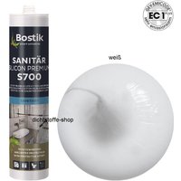 S700 Sanitärsilicon Premium 300ml Kartusche 1K Silikon Fugen Dichtstoff Weiß - Bostik von Bostik