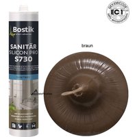 Bostik - S730 Sanitär Silicon Pro 300ml Kartusche Silikon Fugen Dichtstoff Braun von Bostik
