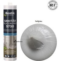 Bostik S730 Sanitär Silicon Pro 300ml Kartusche Silikon Fugen Dichtstoff Hellgrau von Bostik