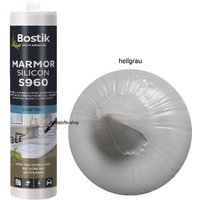 Bostik S960 Marmorsilicon 1K Naturstein Silikon Fugen Dichtstoff 300ml Kartusche Hellgrau von Bostik