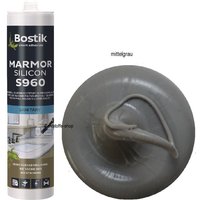 S960 Marmorsilicon 1K Naturstein Silikon Fugen Dichtstoff 300ml Kartusche Mittelgrau - Bostik von Bostik