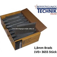 Bandspitzen BOSTITCH - Ø1.8mm - lg 38mm - Kopf 3.2mm - Schachtel mit 3655 Stück - FN1524 von Bostitch