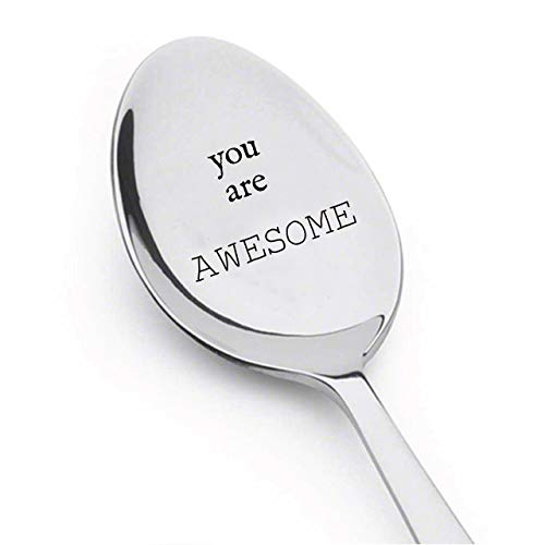 Boston Creative Company Löffel mit Gravur "You are Awesome", niedlicher Löffel, Geschenk für Ihn – Geschenk für Sie – Geschenk für Liebhaber – Löffelgeschenk – Geschenk für Freundschaftstag von Boston Creative Company