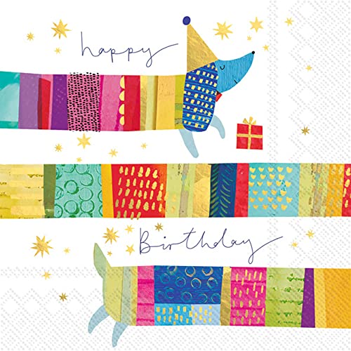 Boston International C956940 IHR 3-lagig Papierservietten, Papier, Geburtstag Hund blau Boston International C956940 IHR 3-lagig Papierservietten, Papier, Geburtstag Hund blau von Boston International