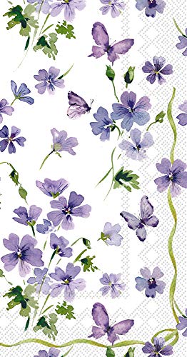 Boston International IHR 3-lagiges Gästehandtuch Buffet Papierservietten, 21,6 x 11,4 cm, lila Frühling von Boston International