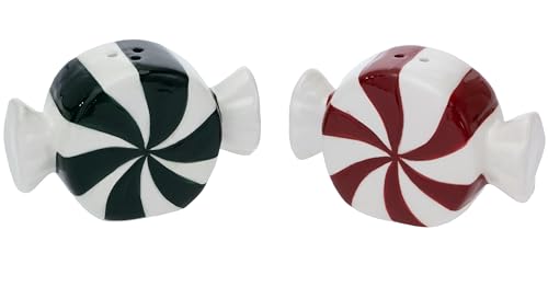 Boston International Salz- und Pfefferstreuer Keramik Streuer Set für Küche Theke und Tisch 2er Set Vintage Pfefferminze von Boston International
