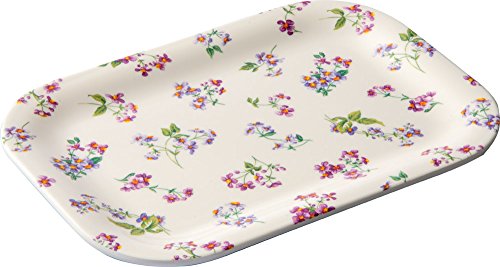 Boston International TAE769960 Tablett, Melamin, Blumenmuster, 8 x 5,5 cm, cremefarben von Boston International
