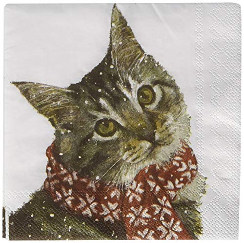 Boston International Weihnachtliche Papierservietten, 20 Stück, Kitty von Boston International